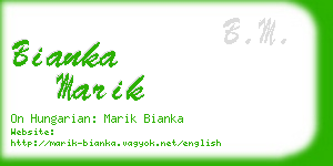 bianka marik business card